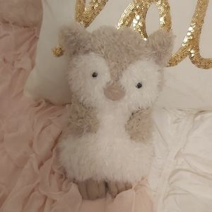 Jellycat soft owl stuffed animal neutral colors